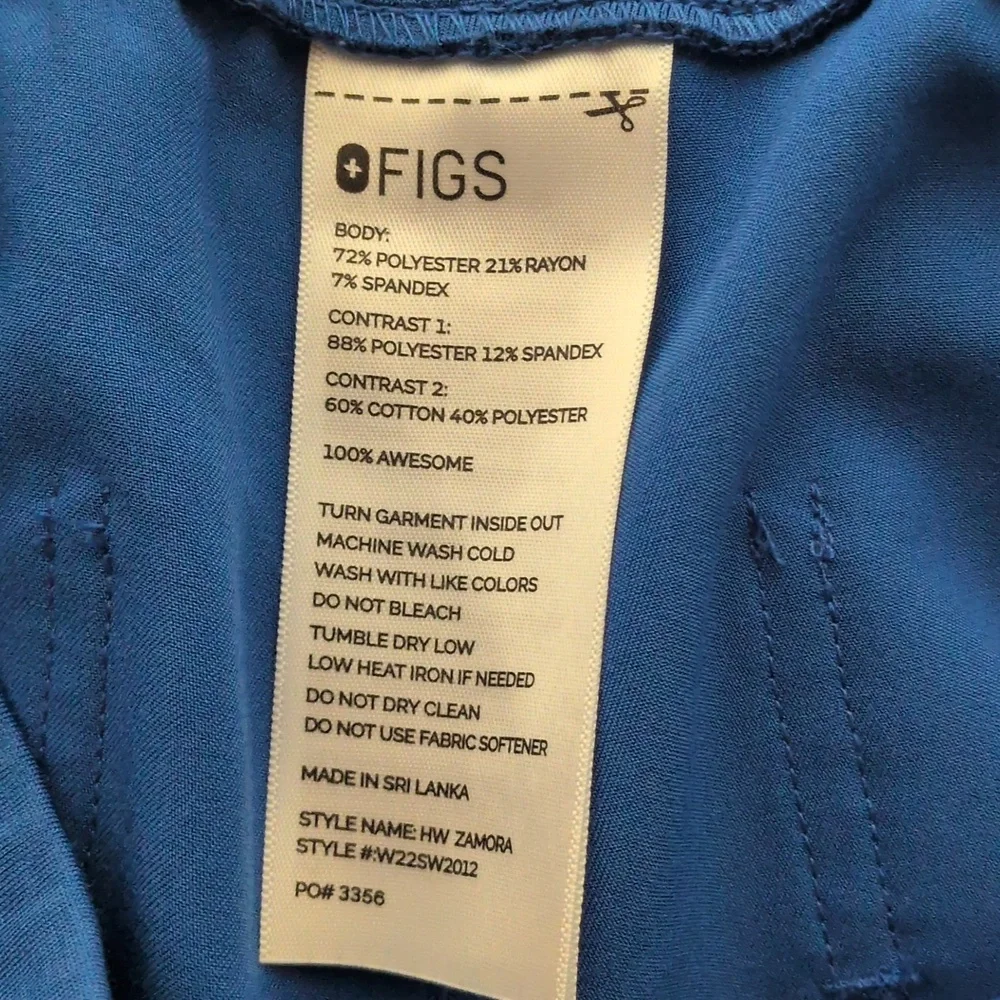 FIGS Zamora Jogger Scrub Pants, Women's Size XL, Royal Blue, EUC - Picture 7 of 7